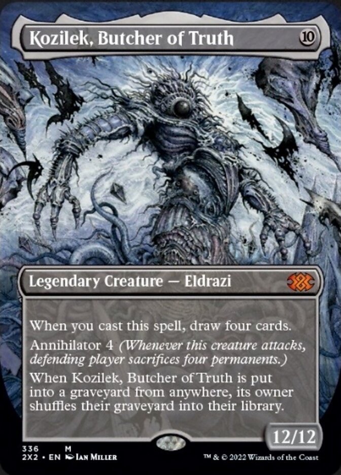 Kozilek, Butcher of Truth (Borderless Alternate Art) [Double Masters 2022] | Pegasus Games WI