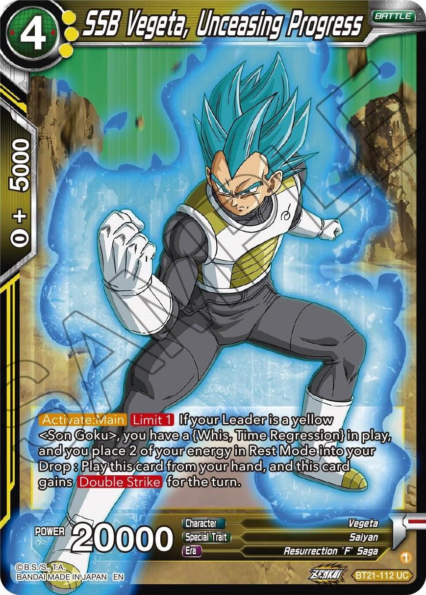 SSB Vegeta, Unceasing Progress (BT21-112) [Wild Resurgence] | Pegasus Games WI