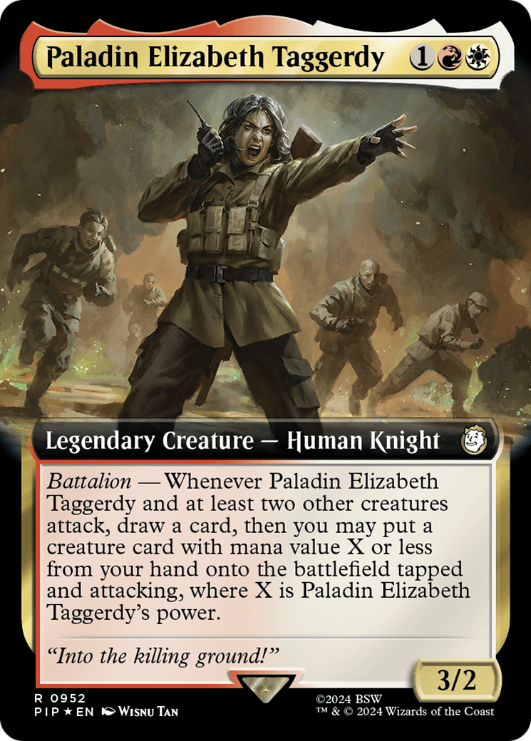 Paladin Elizabeth Taggerdy (Extended Art) (Surge Foil) [Fallout] | Pegasus Games WI