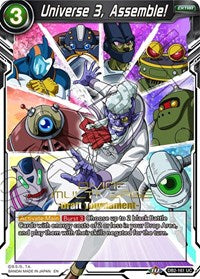 Universe 3, Assemble! (Divine Multiverse Draft Tournament) (DB2-161) [Tournament Promotion Cards] | Pegasus Games WI