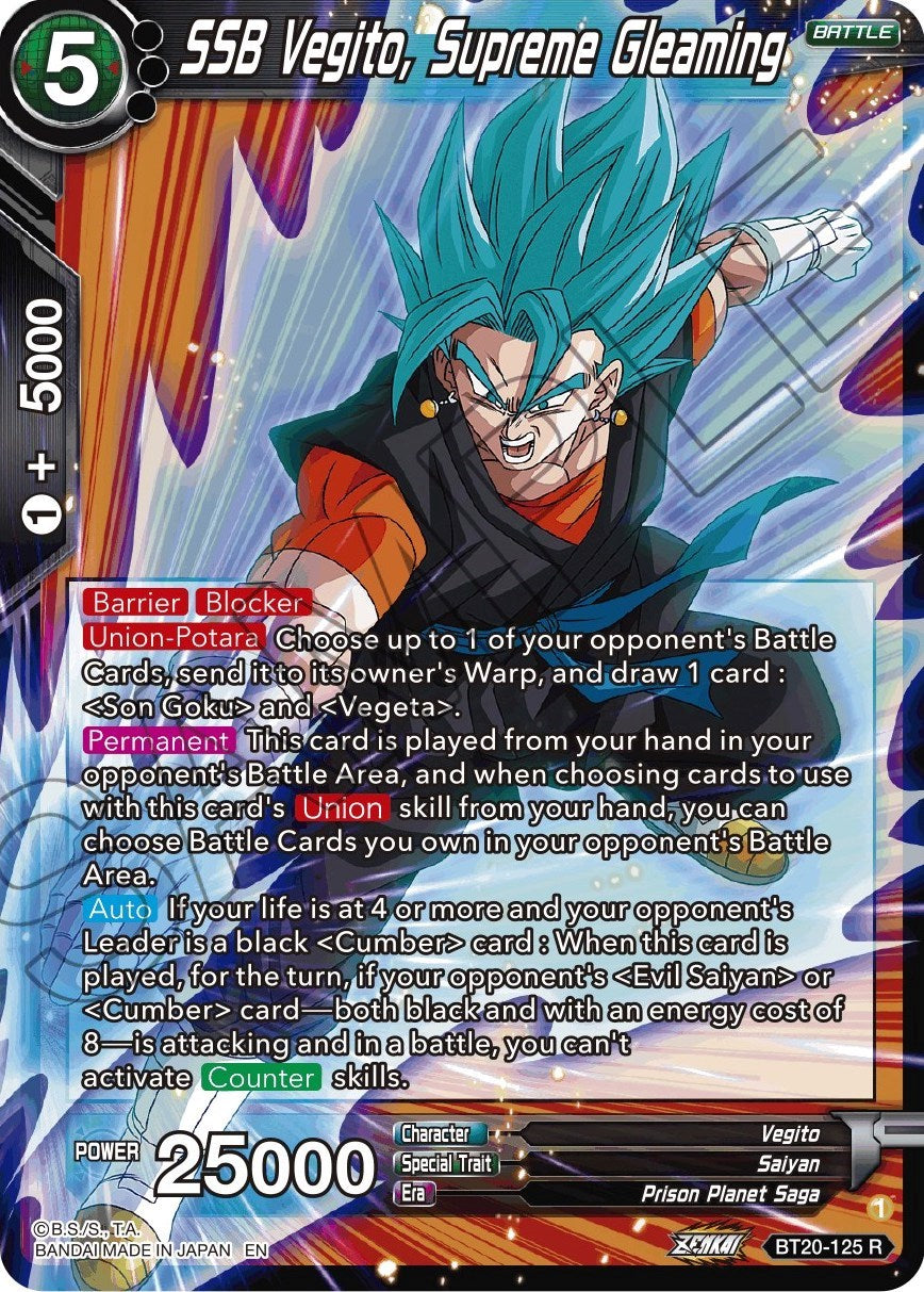 SSB Vegito, Supreme Gleaming (BT20-125) [Power Absorbed] | Pegasus Games WI