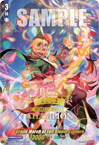 Grand March of Full Bloom, Lianorn (World Finals Champion 2022) (BCS2022/VGS06EN) [Bushiroad Event Cards] | Pegasus Games WI