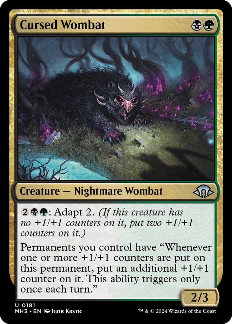 Cursed Wombat [Modern Horizons 3] | Pegasus Games WI