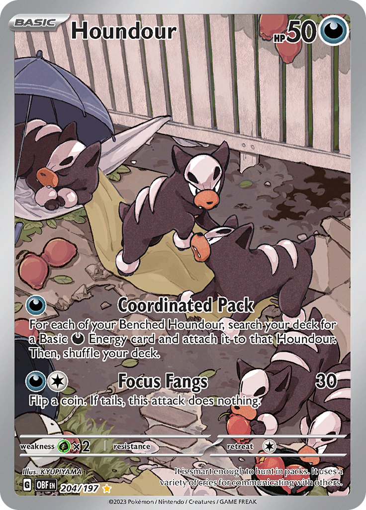 Houndour (204/197) [Scarlet & Violet: Obsidian Flames] | Pegasus Games WI