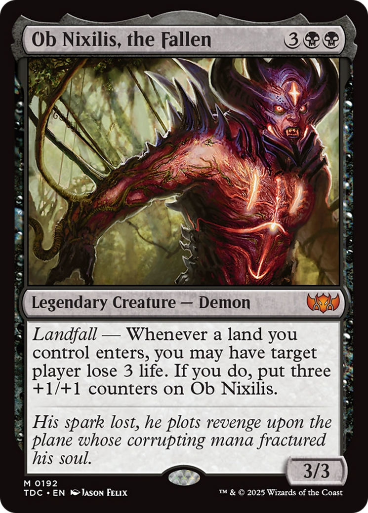 Ob Nixilis, the Fallen [Tarkir: Dragonstorm Commander] | Pegasus Games WI