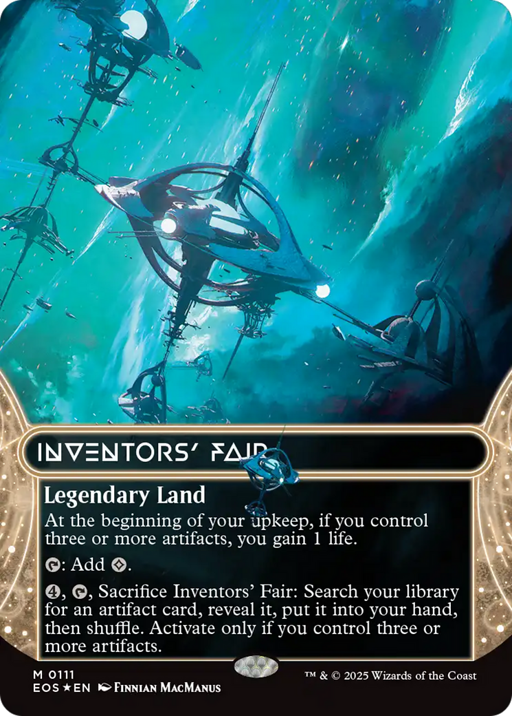 Inventors' Fair (0111) (Borderless) (Galaxy Foil) [Edge of Eternities: Stellar Sights] | Pegasus Games WI