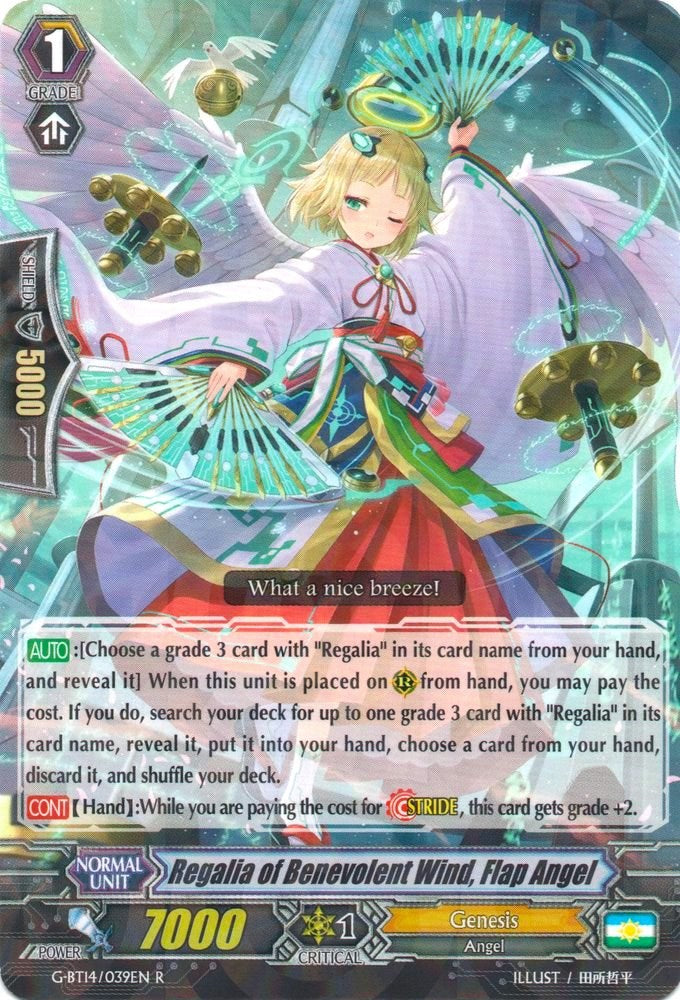 Regalia of Benevolent Wind, Flap Angel (G-BT14/039EN) [Divine Dragon Apocrypha] | Pegasus Games WI