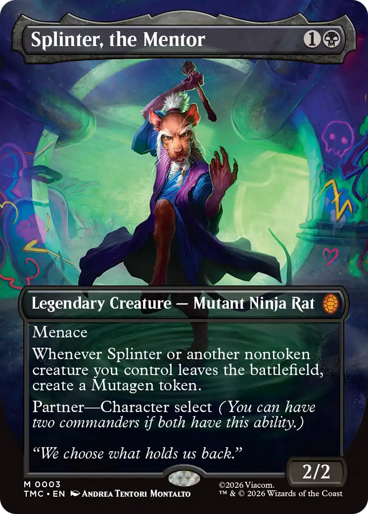 Splinter, the Mentor (Borderless) [Teenage Mutant Ninja Turtles Commander] | Pegasus Games WI