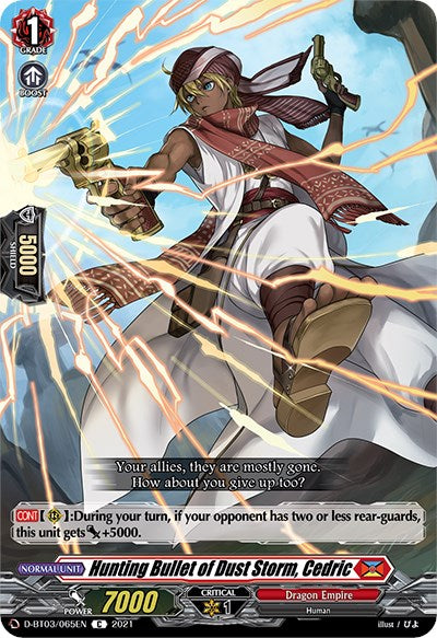 Hunting Bullet of Dust Storm, Cedric (D-BT03/065EN) [Advance of Intertwined Stars] | Pegasus Games WI
