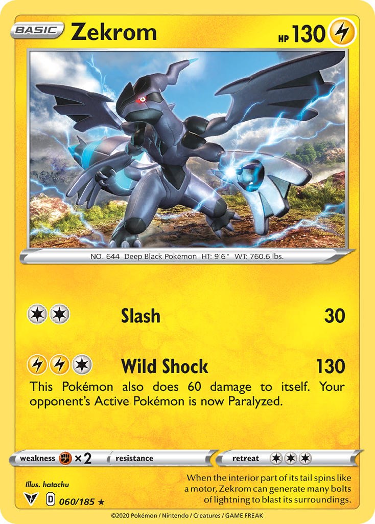 Zekrom (060/185) (Cosmos Holo) [Sword & Shield: Black Star Promos] | Pegasus Games WI