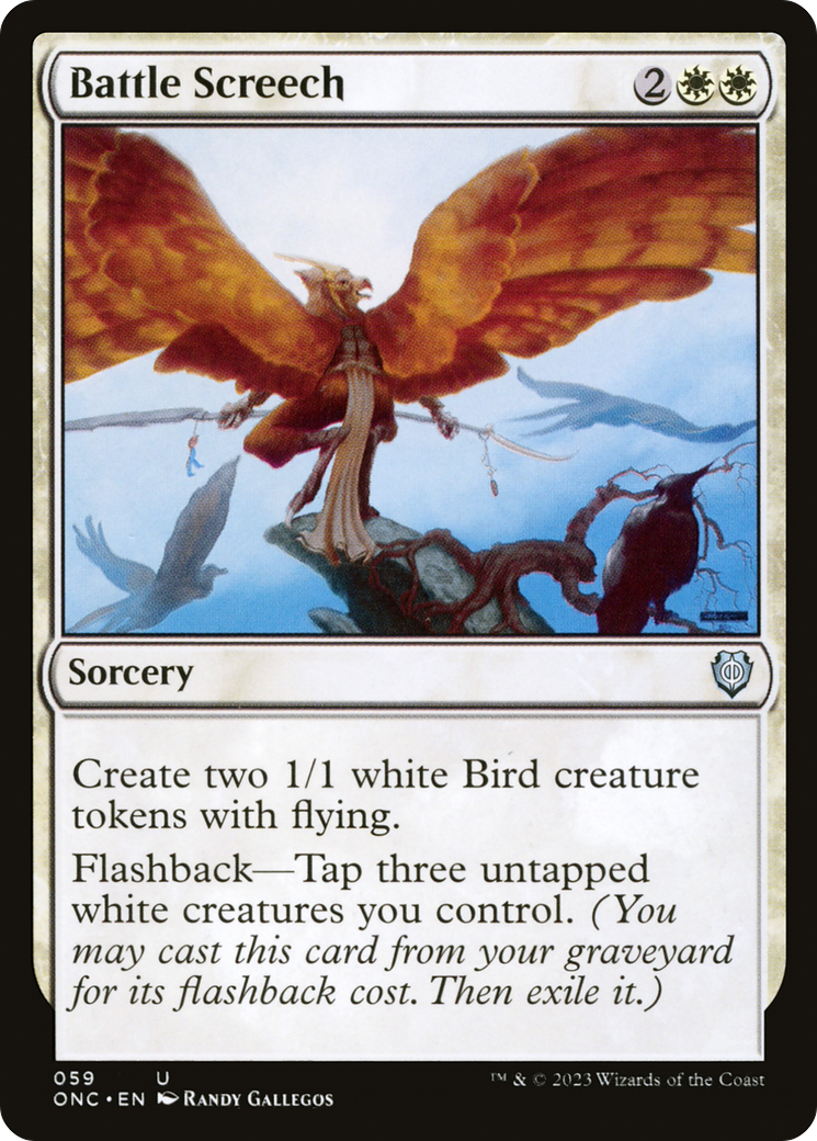 Battle Screech [Phyrexia: All Will Be One Commander] | Pegasus Games WI