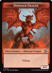 Dinosaur Dragon // Treasure Double-Sided Token [Aetherdrift Tokens] | Pegasus Games WI