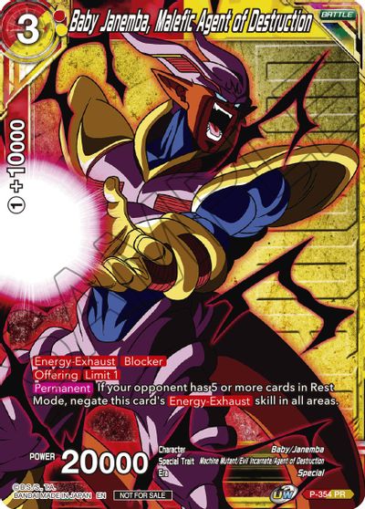 Baby Janemba, Malefic Agent of Destruction (Winner Stamped) (P-354) [Tournament Promotion Cards] | Pegasus Games WI