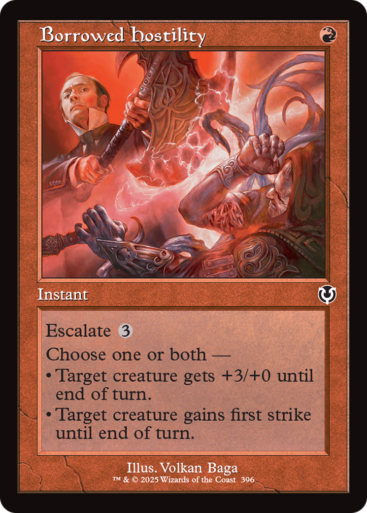 Borrowed Hostility (Retro Frame) [Innistrad Remastered] | Pegasus Games WI