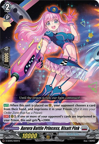 Aurora Battle Princess, Risatt Pink (D-SD05/002EN) [Tomari Seto: Aurora Valkyrie] | Pegasus Games WI