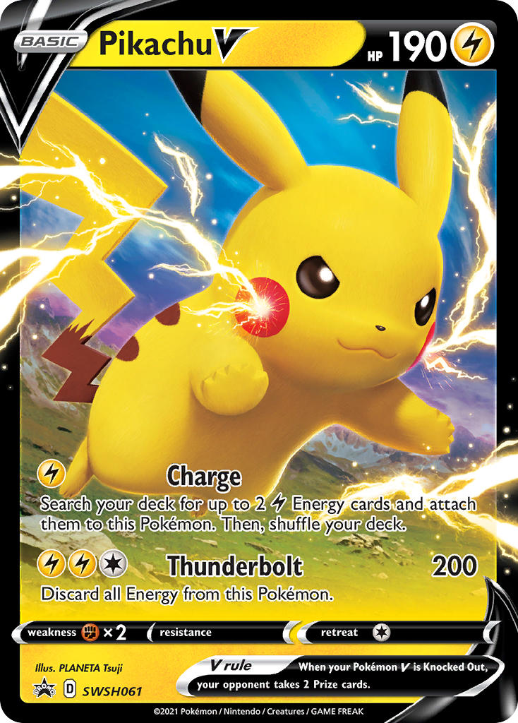 Pikachu V (SWSH061) (Jumbo Card) [Sword & Shield: Black Star Promos] | Pegasus Games WI