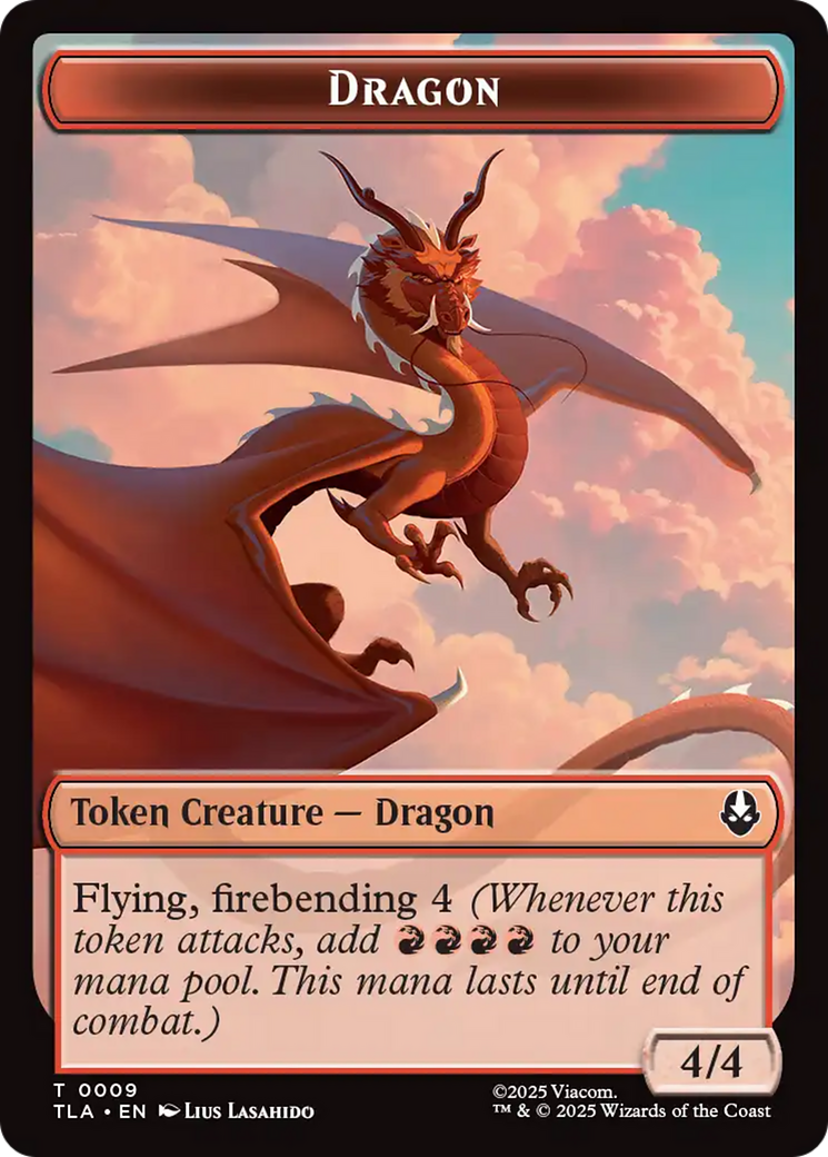Dragon // Food (0019) Double-Sided Token [Avatar: The Last Airbender Tokens] | Pegasus Games WI