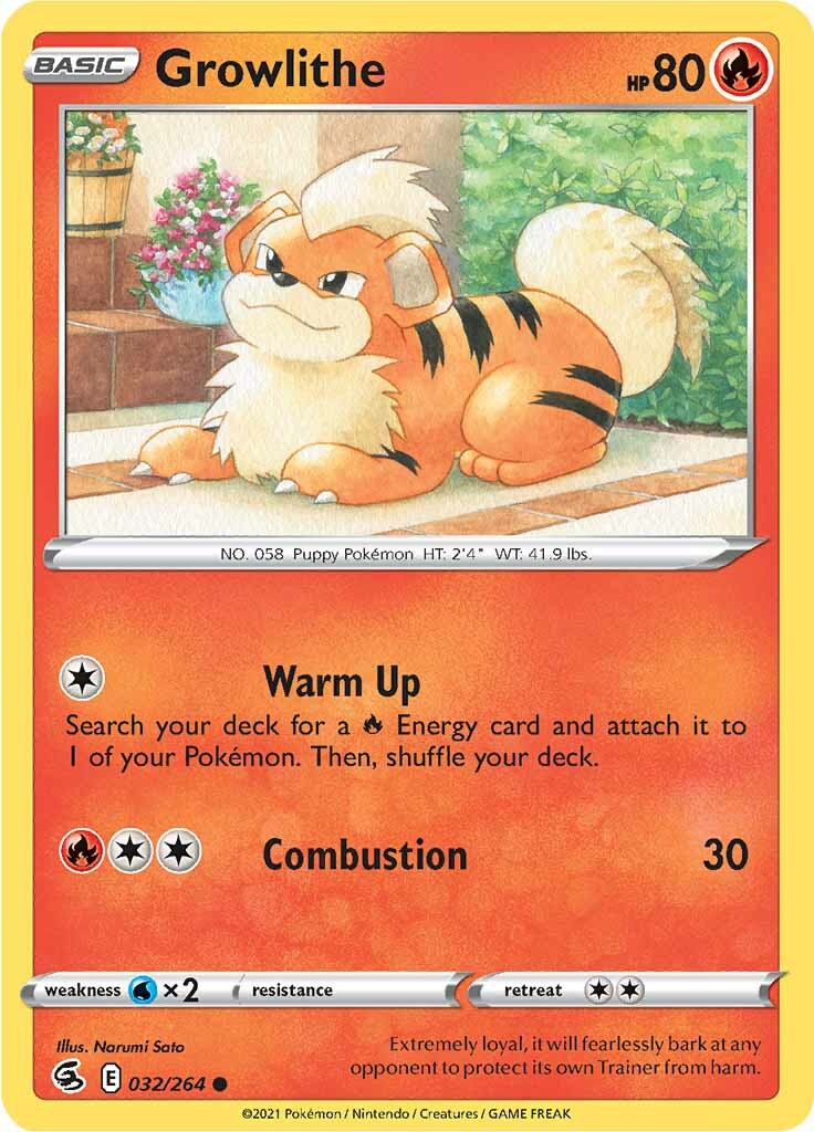 Growlithe (032/264) [Sword & Shield: Fusion Strike] | Pegasus Games WI