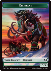 Elephant // Treasure Double-Sided Token [Tarkir: Dragonstorm Tokens] | Pegasus Games WI
