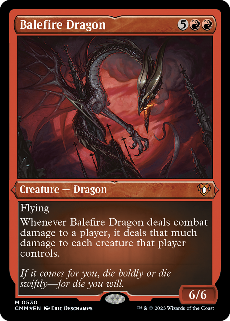 Balefire Dragon (Foil Etched) [Commander Masters] | Pegasus Games WI