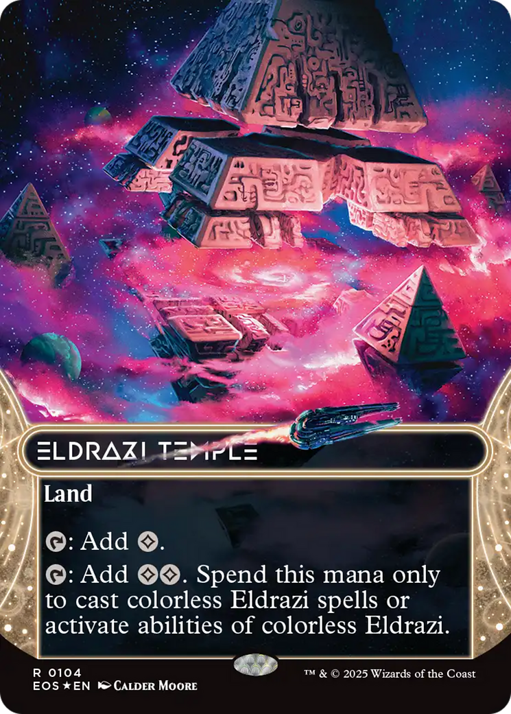 Eldrazi Temple (0104) (Borderless) (Galaxy Foil) [Edge of Eternities: Stellar Sights] | Pegasus Games WI