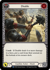 Disable (Red) [U-WTR048] (Welcome to Rathe Unlimited)  Unlimited Rainbow Foil | Pegasus Games WI