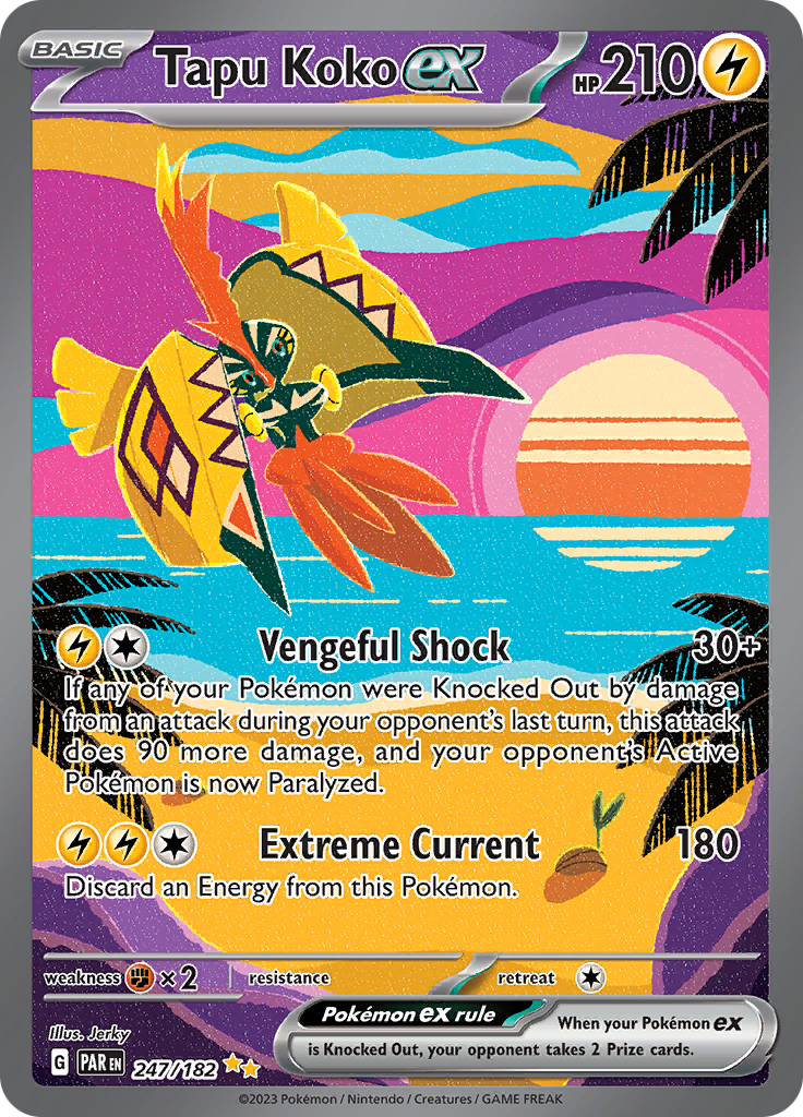 Tapu Koko ex (247/182) [Scarlet & Violet: Paradox Rift] | Pegasus Games WI