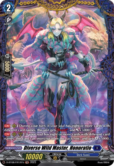 Diverse Wild Master, Honoratio (D-BT08/FR12EN) [Minerva Rising] | Pegasus Games WI