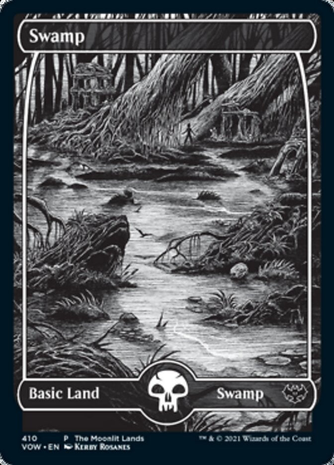 Swamp (The Moonlit Lands) (Foil Etched) [Innistrad: Crimson Vow Promos] | Pegasus Games WI