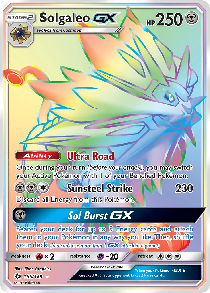 Solgaleo GX (155/149) [Sun & Moon: Base Set] | Pegasus Games WI