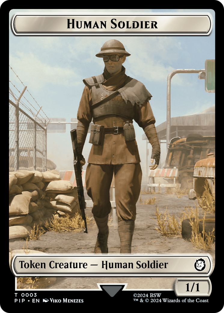 Food (0013) // Human Soldier Double-Sided Token [Fallout Tokens] | Pegasus Games WI