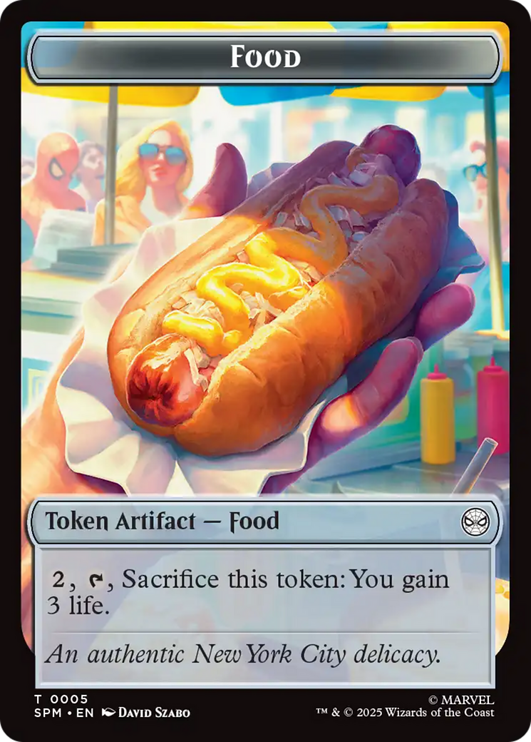 Spider // Food Double-Sided Token [Marvel's Spider-Man Tokens] | Pegasus Games WI