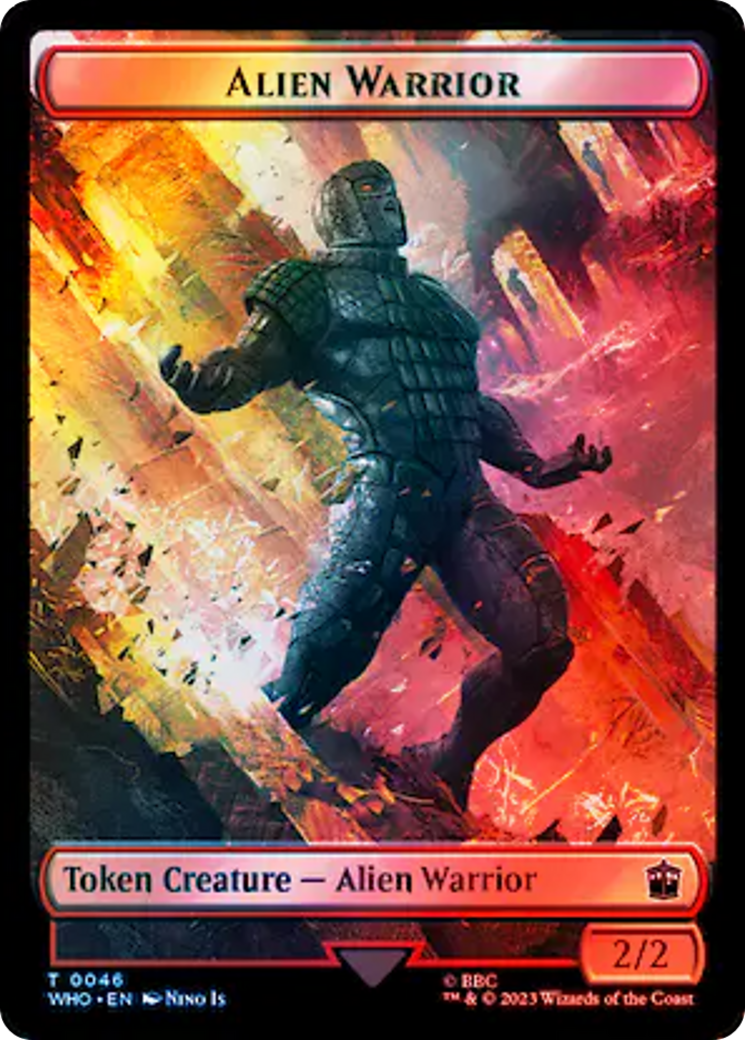 Dalek // Alien Warrior Double-Sided Token (Surge Foil) [Doctor Who Tokens] | Pegasus Games WI