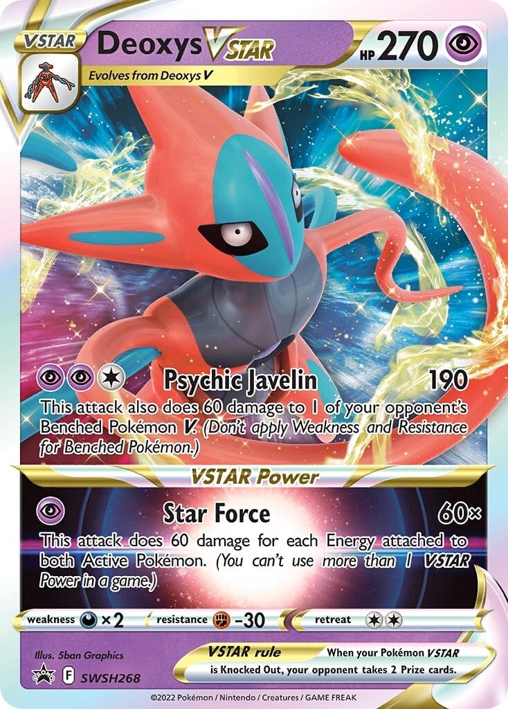 Deoxys VSTAR (SWSH268) (Jumbo Card) [Sword & Shield: Black Star Promos] | Pegasus Games WI