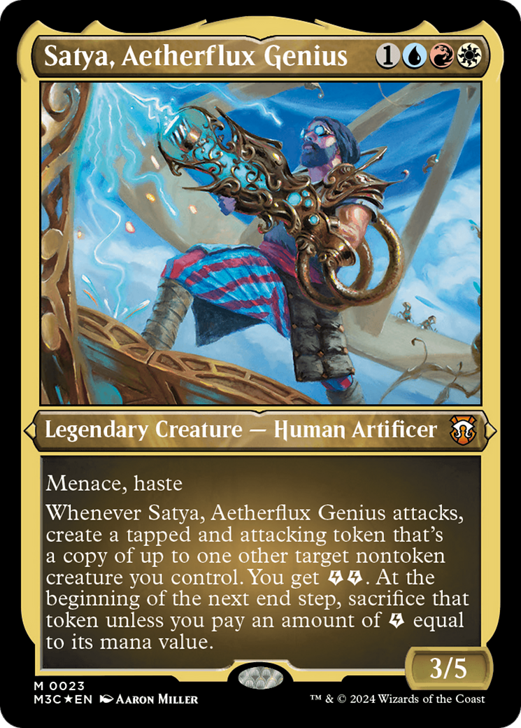 Satya, Aetherflux Genius (Foil Etched) [Modern Horizons 3 Commander] | Pegasus Games WI