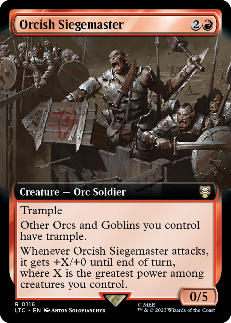 Orcish Siegemaster (Extended Art) [The Lord of the Rings: Tales of Middle-Earth Commander] | Pegasus Games WI