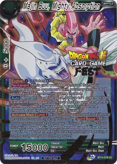 Majin Buu, Mighty Absorption (Card Game Fest 2022) (BT14-078) [Tournament Promotion Cards] | Pegasus Games WI
