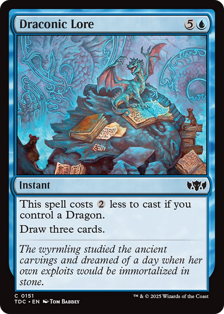 Draconic Lore [Tarkir: Dragonstorm Commander] | Pegasus Games WI