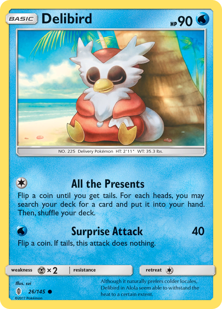 Delibird (26/145) [Sun & Moon: Guardians Rising] | Pegasus Games WI