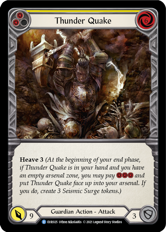 Thunder Quake (Yellow) [EVR025] (Everfest)  1st Edition Rainbow Foil | Pegasus Games WI