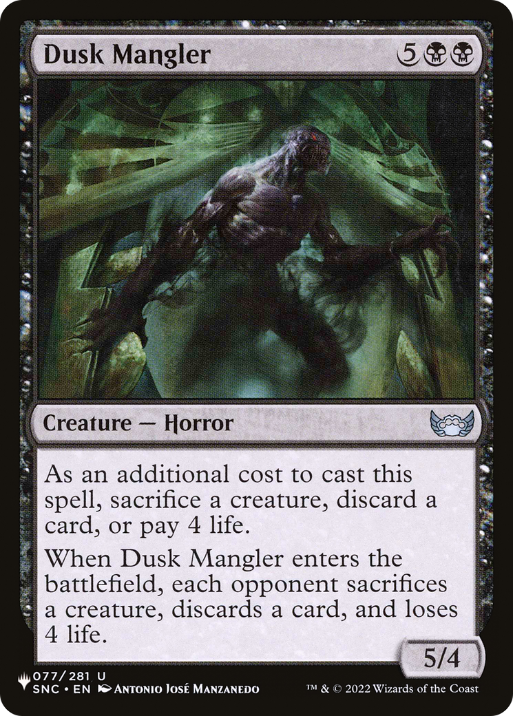 Dusk Mangler [The List Reprints] | Pegasus Games WI