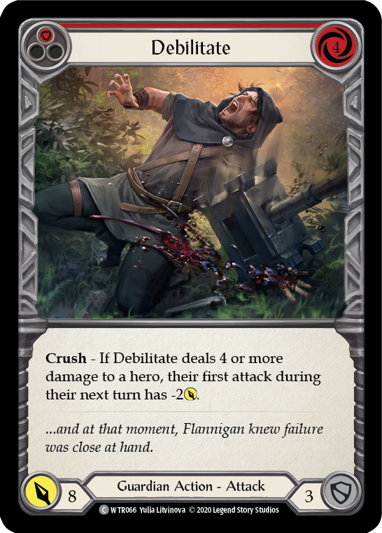 Debilitate (Red) [U-WTR066] (Welcome to Rathe Unlimited)  Unlimited Rainbow Foil | Pegasus Games WI