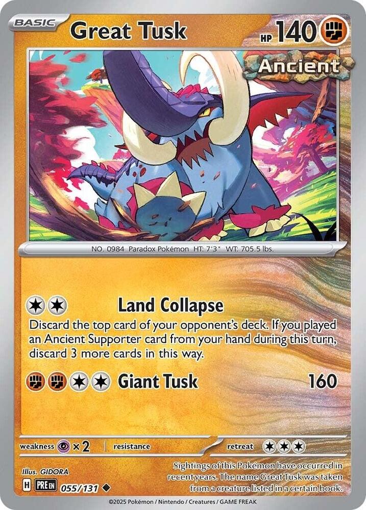 Great Tusk (055/131) [Scarlet & Violet: Prismatic Evolutions] | Pegasus Games WI