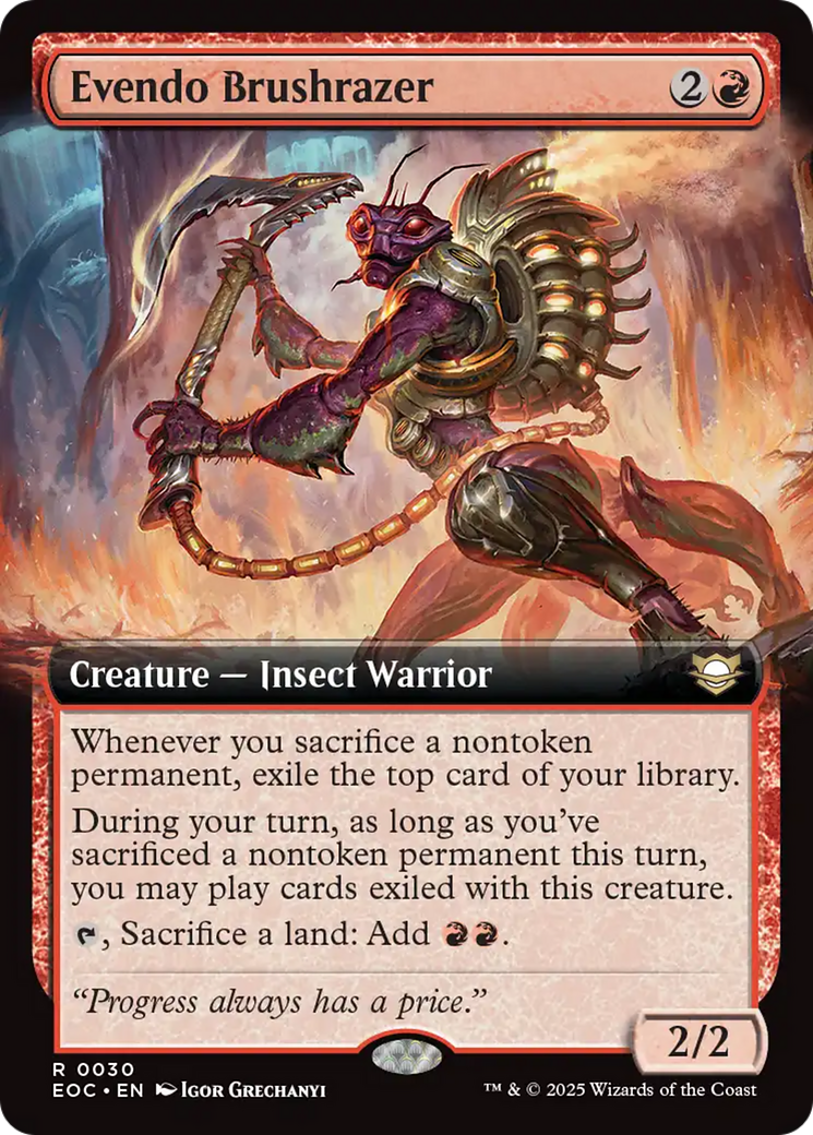 Evendo Brushrazer (Extended Art) [Edge of Eternities Commander] | Pegasus Games WI