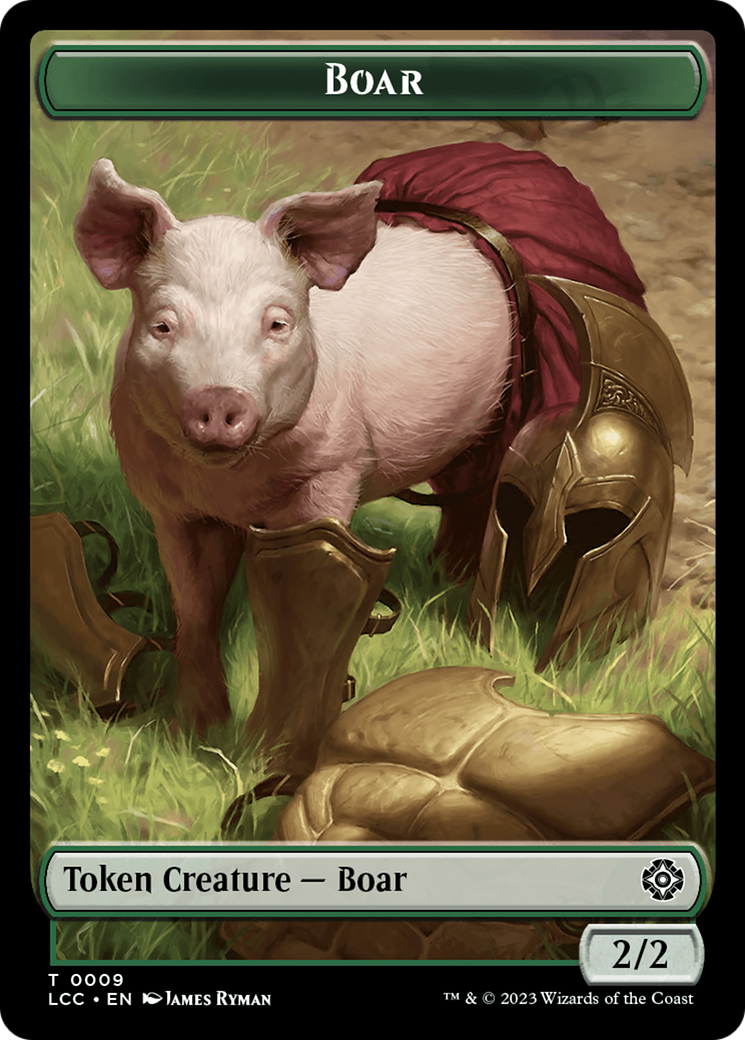 Boar // Merfolk (0003) Double-Sided Token [The Lost Caverns of Ixalan Commander Tokens] | Pegasus Games WI