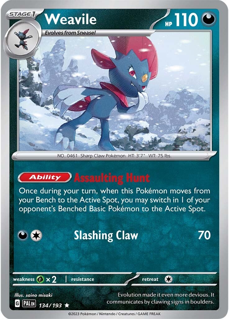 Weavile (134/193) [Scarlet & Violet: Paldea Evolved] | Pegasus Games WI