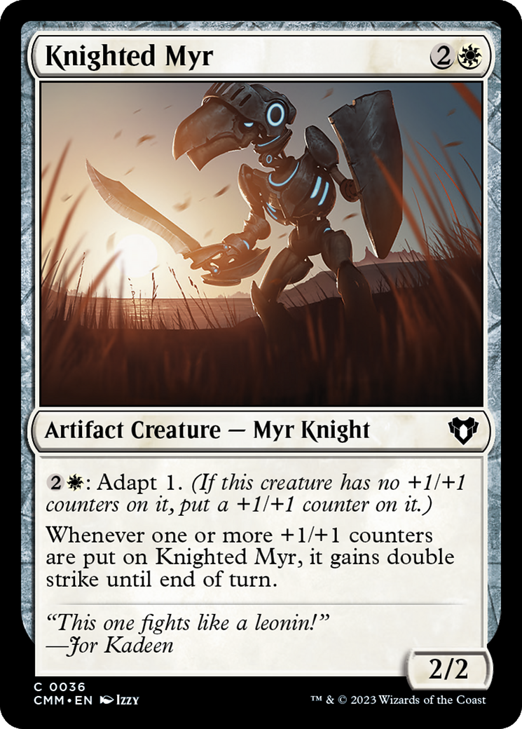 Knighted Myr [Commander Masters] | Pegasus Games WI