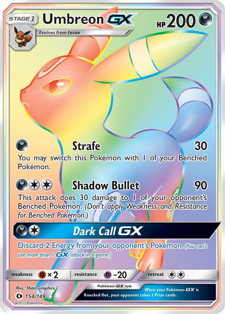 Umbreon GX (154/149) [Sun & Moon: Base Set] | Pegasus Games WI