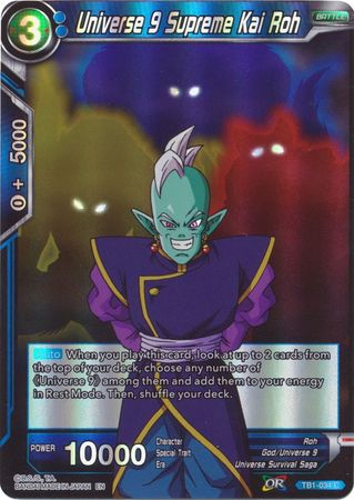 Universe 9 Supreme Kai Roh (Reprint) (TB1-034) [Battle Evolution Booster] | Pegasus Games WI