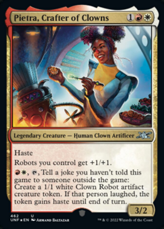 Pietra, Crafter of Clowns (Galaxy Foil) [Unfinity] | Pegasus Games WI